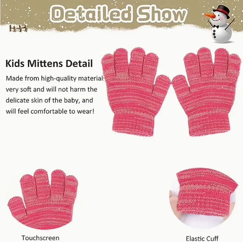3pcs/set Hat Gloves For 2-8 Y Best