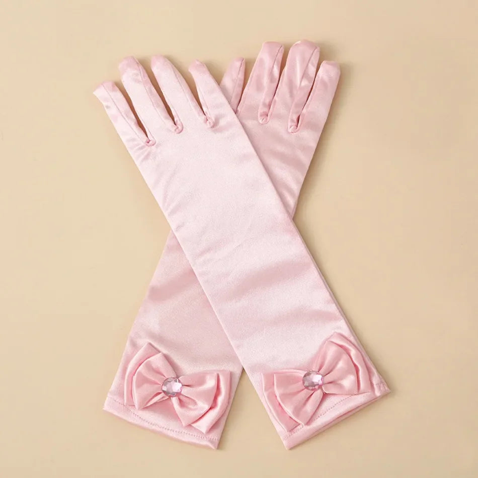 Children Princess Long Gloves Girl Birthday Party