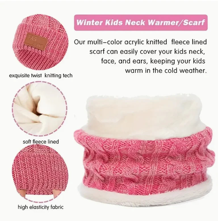3pcs/set Hat Gloves For 2-8 Y Best