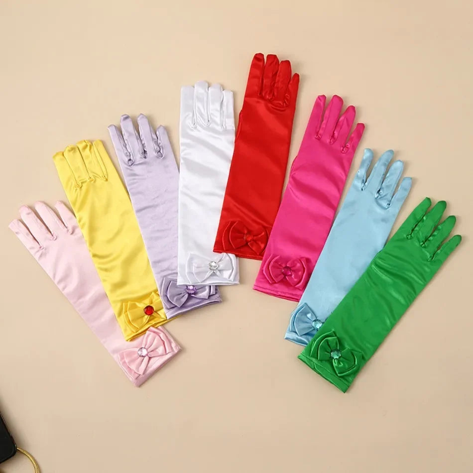 Children Princess Long Gloves Girl Birthday Party